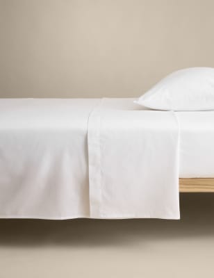 

M&S Collection Cotton Rich Flat Sheet, White