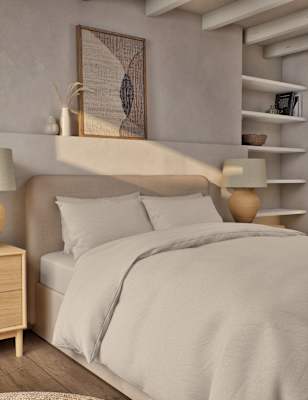 

M&S Collection Pure Brushed Cotton Bedding Set - Sand, Sand