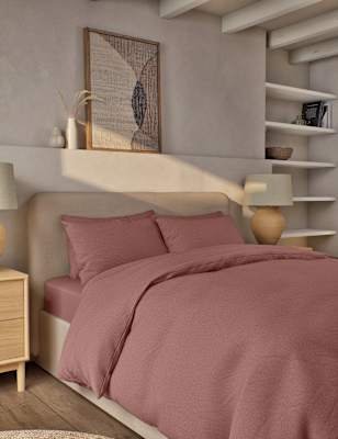 

M&S Collection Pure Brushed Cotton Bedding Set - Clay, Clay