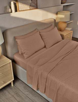 

M&S Collection Pure Brushed Cotton Flat Sheet - Camel, Camel