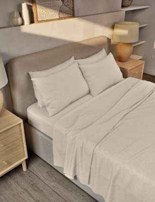 

M&S Collection Pure Brushed Cotton Flat Sheet - Sand, Sand