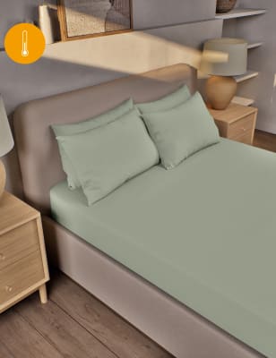 

M&S Collection Tiefer geschnittenes Spannbettlaken aus reiner, gebürsteter Baumwolle - Sage, Sage