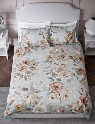 

M&S Collection Pure Cotton Sateen Emilie Enchanted Bedding Set - Green Mix, Green Mix