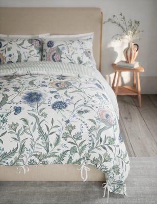 

M&S Collection Pure Cotton Floral Bedding Set - Green Mix, Green Mix