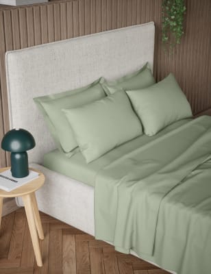 

M&S Collection Pure Cotton 300 Thread Count Flat Sheet - Sage, Sage