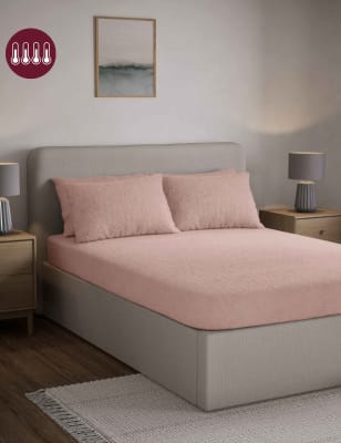 

M&S Collection Teddy Fleece Fitted Sheet - Blush, Blush