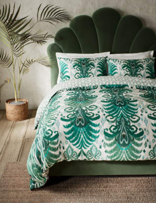 

M&S Collection Angenehm kühles Bettwäscheset „Ikat“ mit hohem Lyocell-Anteil - Teal Mix, Teal Mix