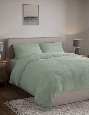 

M&S Collection Teddy Fleece Bedding Set - Sage, Sage