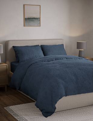 

M&S Collection Teddy Fleece Bedding Set - Navy, Navy