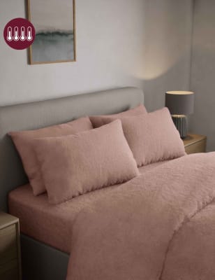 

M&S Collection 2er-Pack Kissenbezüge aus Teddy-Fleece - Zartrosa, Zartrosa