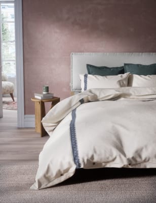 

M&S X Fired Earth Jaipur Sisodia Pure Cotton Jacquard Bedding Set - Under The Waves, Under The Waves