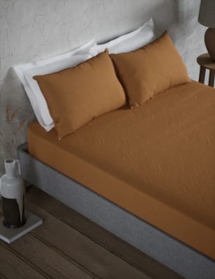 

M&S Collection Pure Linen Extra Deep Fitted Sheet - Rich Amber, Rich Amber