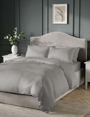 

M&S Collection Pure Cotton Sateen 400 Thread Count Bedding Set - Ash Grey, Ash Grey