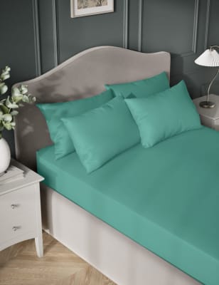

M&S Collection Egyptian Cotton Sateen 400 Thread Count Extra Deep Fitted Sheet - Teal, Teal