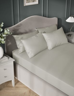 

M&S Collection Egyptian Cotton Sateen 400 Thread Count Extra Deep Fitted Sheet - Pearl Grey, Pearl Grey