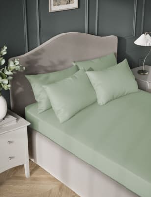 

M&S Collection Egyptian Cotton Sateen 400 Thread Count Deep Fitted Sheet - Sage, Sage