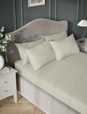 

M&S Collection Egyptian Cotton Sateen 400 Thread Count Deep Fitted Sheet - Light Cream, Light Cream