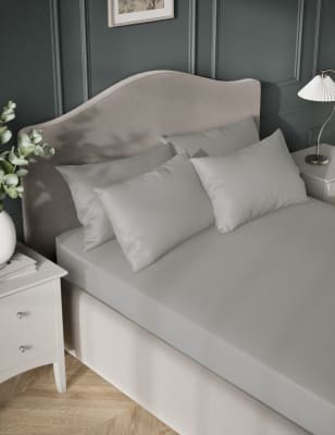 

M&S Collection Egyptian Cotton Sateen 400 Thread Count Deep Fitted Sheet - Ash Grey, Ash Grey