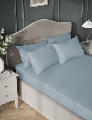 

M&S Collection Egyptian Cotton Sateen 400 Thread Count Deep Fitted Sheet - Chambray, Chambray