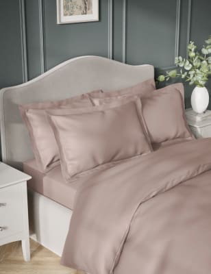 

M&S Collection 2er-Pack Oxford-Kissenbezüge aus reinem ägyptischen Baumwollsatin (Fadenzahl 400) - Weiches Rosa, Weiches Rosa