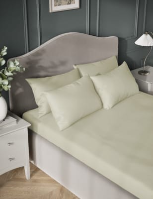 

M&S Collection Egyptian Cotton Sateen 400 Thread Count Flat Sheet - Light Cream, Light Cream