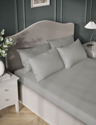 

M&S Collection Egyptian Cotton Sateen 400 Thread Count Flat Sheet - Ash Grey, Ash Grey