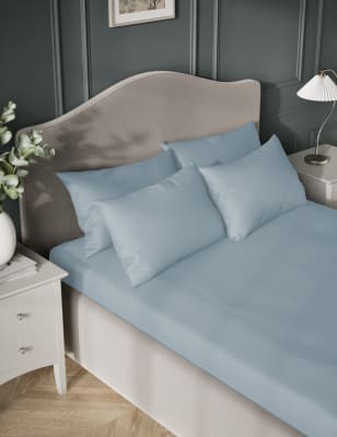 

M&S Collection Pure Cotton Sateen 400 Thread Count Flat Sheet - Chambray, Chambray