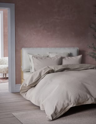 

M&S X Fired Earth Gestreiftes Bettwäscheset „Jaipur“ aus Leinenmischgewebe - Malm, Malm