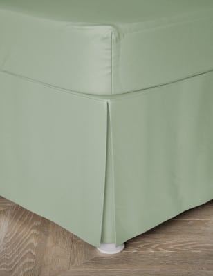 

M&S Collection Pure Cotton Sateen 400 Thread Count Base Valance Sheet - Sage, Sage