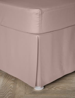 

M&S Collection Pure Cotton Sateen 400 Thread Count Base Valance Sheet - Soft Pink, Soft Pink