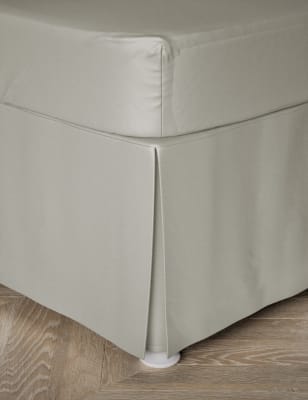 

M&S Collection Pure Cotton Sateen 400 Thread Count Base Valance Sheet - Pearl Grey, Pearl Grey