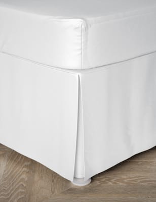 

M&S Collection Pure Cotton Sateen 400 Thread Count Base Valance Sheet - White, White