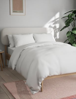 

M&S Collection Cotton Blend Non Iron Bedding Set - White, White