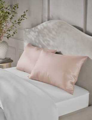 

M&S Collection Funda de almohada 100 % seda de morera - Rosa Palo, Rosa Palo