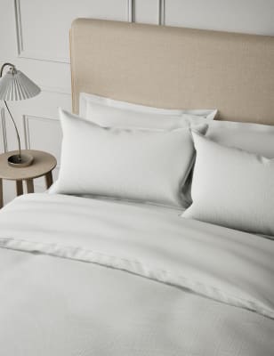

M&S Collection Ropa de cama de gasa 100% algodón - White, White
