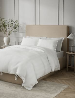 

M&S Collection Gestreiftes Bettwäscheset aus reiner Baumwolle - White, White