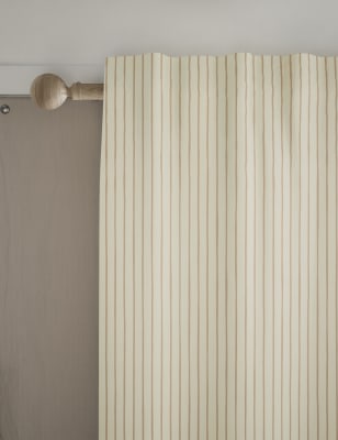 

M&S Collection Pure Cotton Striped Multiway Curtains - Light Grey, Light Grey