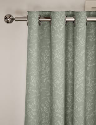 

M&S Collection Pure Cotton Floral Eyelet Curtains - Light Blue Mix, Light Blue Mix