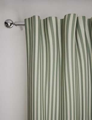 

M&S Collection Pure Cotton Striped Multiway Curtains - Green Mix, Green Mix