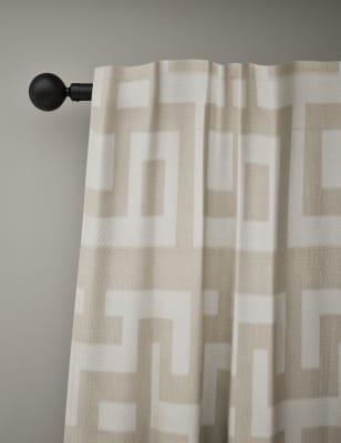 

M&S X Kelly Hoppen Geometric Multiway Curtains - Taupe Mix, Taupe Mix