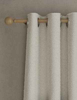 

M&S Collection Bouclé Eyelet Curtains - Ecru, Ecru