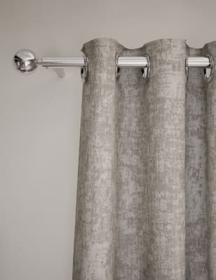 

M&S Collection Tonal Textured Eyelet Curtains - Grey Mix, Grey Mix