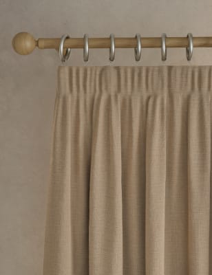 

M&S Collection Textured Pencil Pleat Blackout Curtains - Neutral, Neutral