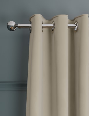 M&S Velvet Eyelet Ultra Thermal Curtains - NAR54 - Navy, Navy,Forest Green,Teal,Bronze,Light Grey,Ch