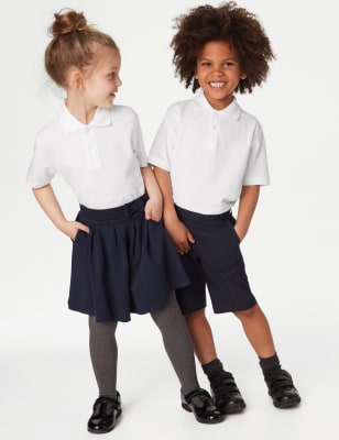 

M&S Collection 5er-Pack Unisex-Poloshirts aus reiner Baumwolle für die Schule (2-18 Jahre) - White, White