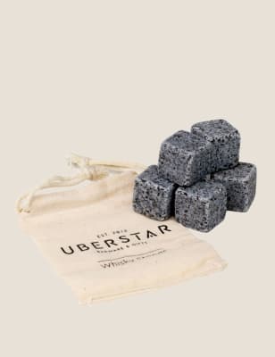 Uberstar Set of 6 Whisky Stones - Grey, Grey