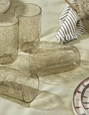 

M&S Collection 4er-Set Picknick-Highballgläser „Global Artisan“ - Beige, Beige