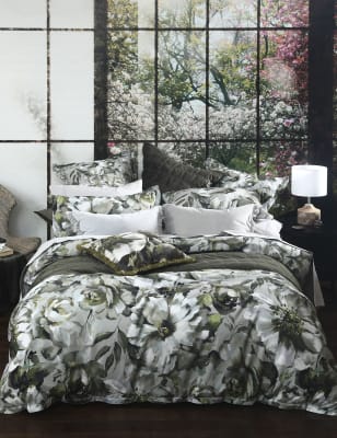 

MM LINEN Bettwäscheset „Mara Floral“aus reinem Baumwollsatin - Multi, Multi