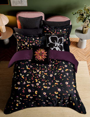 Ted Baker Pure Cotton Scattered Floral Bedding Set - 6FT - Multi, Multi