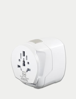 

Go Travel Worldwide Travel Adaptor with USB - White, White